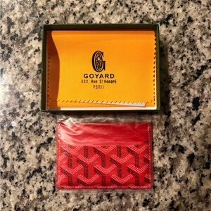 Goyard Red Card Holder - Brand New